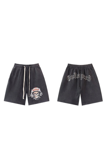 Skull racing shorts